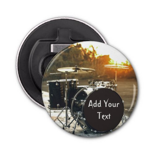 Drum Kit Drummer Rock  Personalize Customize Bottle Opener