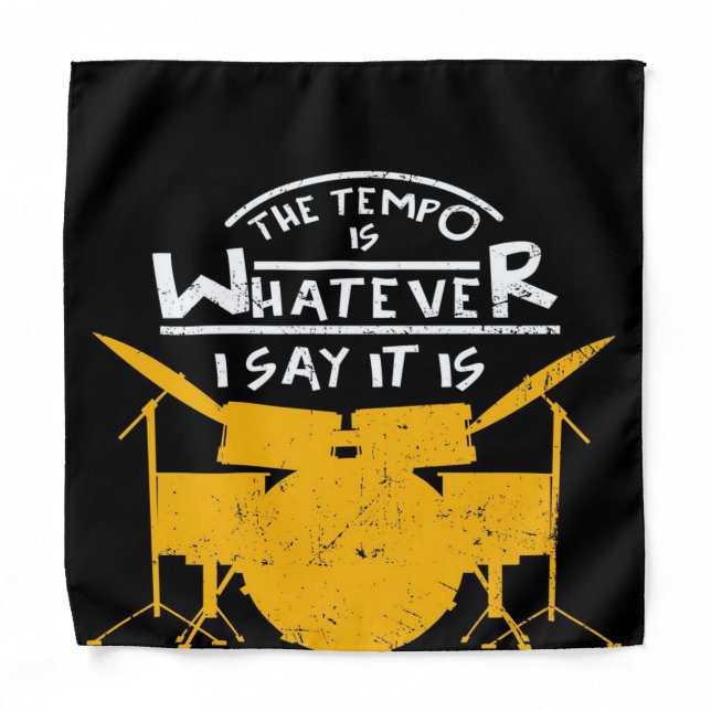 Drum Kit Drummer S | Cute Blanket Bandana (Front)