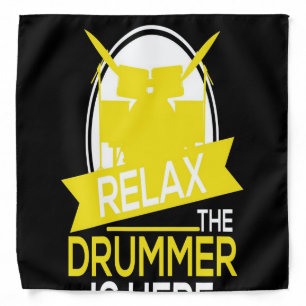 Drum Kit Drummer Set Stick_  Cute Blanket Bandana