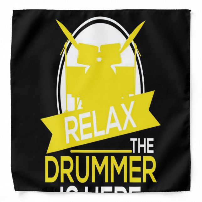 Drum Kit Drummer Set Stick_| Cute Blanket Bandana (Front)