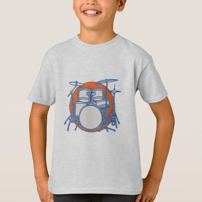Drum Kit Offset T-Shirt (Front)