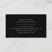 Drum Kit, Professional Musician Business Card (Back)