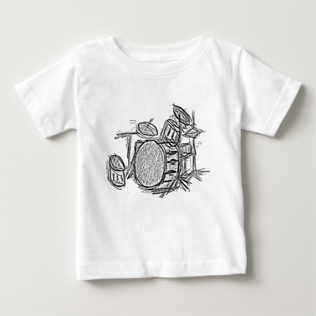 Drum kit rock band grunge baby T-Shirt (Front)