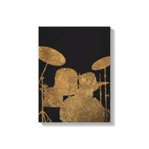 Drum Kit Silhouette Canvas Drummer Music Art Print