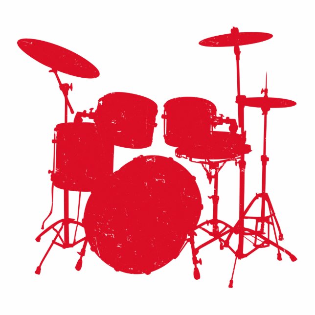 Drum Kit Silhouette Statuette (Front)