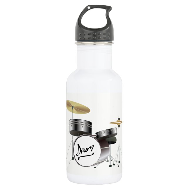 Drum Kit Stainless Steel Water Bottle (Front)