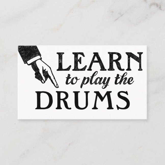 Drum Lessons Business Cards – Fun Music Teacher Cards