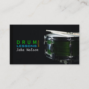 Drum Lessons, Instrument, Music Business Card