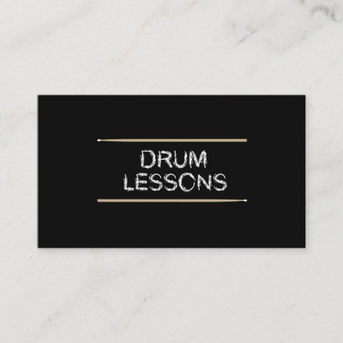 Drum Lessons Music Drum Set Instructor Teacher  Business Card