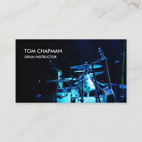 Drum Lessons Music Instructor Business Card