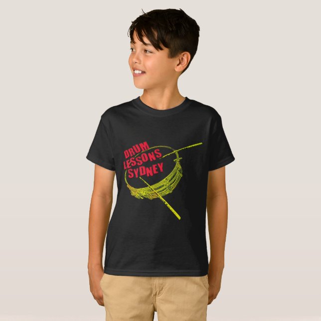 Drum Lessons Sydney t-shirt (Front Full)