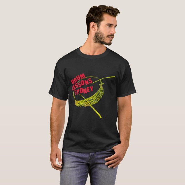 Drum Lessons Sydney t-shirt (Front Full)