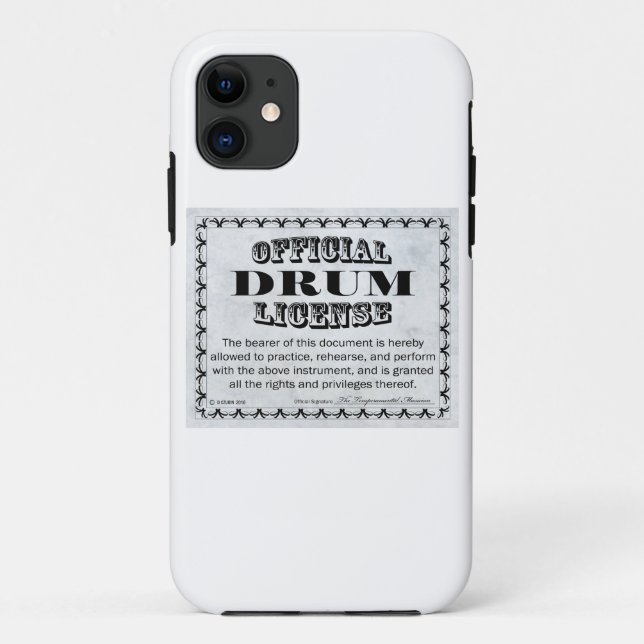 Drum License Case-Mate iPhone Case (Back)
