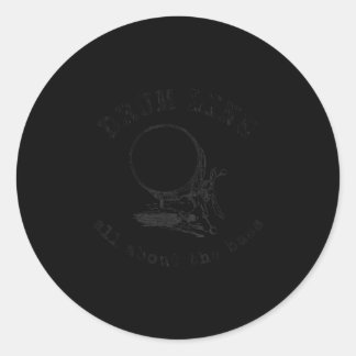 drum line - all about bass marching band classic round sticker