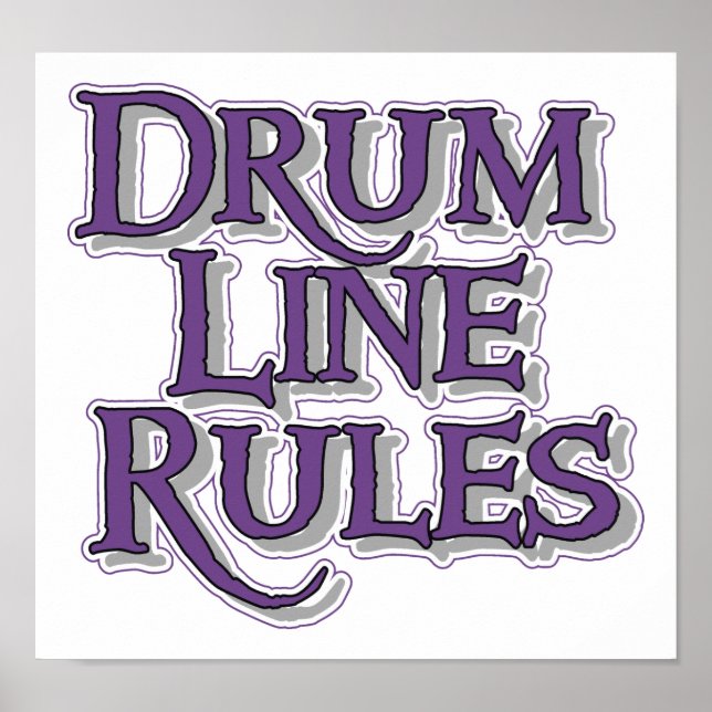 Drum Line Rules Poster (Front)