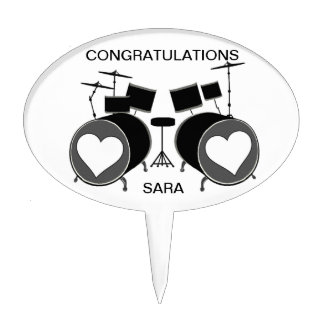 Drum Love Cake Topper