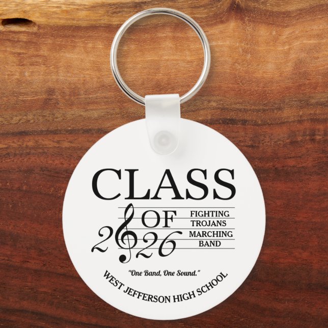 DRUM MAJOR Class of 2026 Marching Band Keychain (Front)