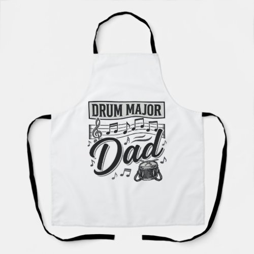 Drum Major Dad Vintage Music Shirt Design_1 Apron