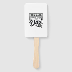 Drum Major Dad Vintage Music Shirt Design_1 Hand Fan