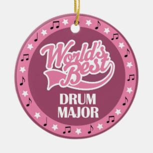 Drum Major Gift For Her Ceramic Ornament