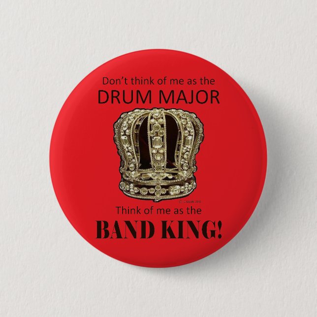 Drum Major King Button (Front)