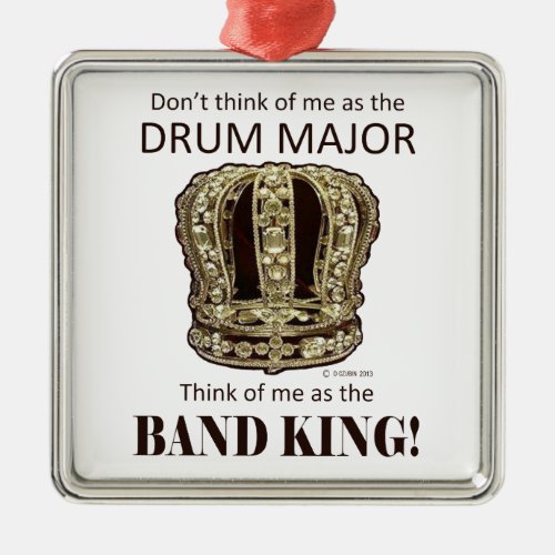 Drum Major King Metal Ornament