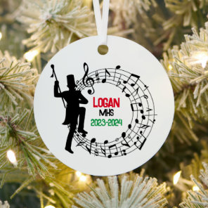 Drum Major Marching Band Christmas Ornament