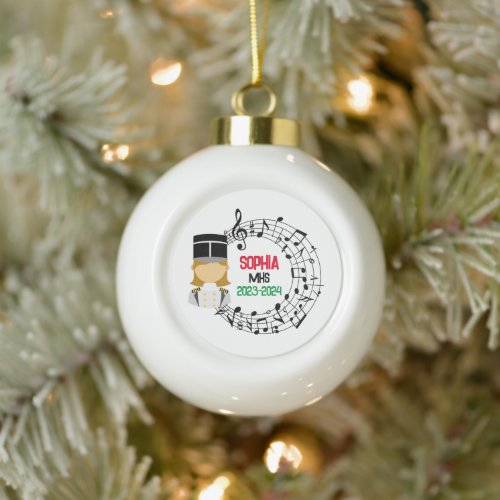 Drum Major Marching Band Christmas Ornament