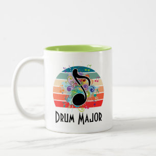Drum Major Marching Band Gift Two-Tone Coffee Mug