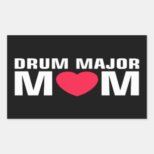 Drum Major Mom - Marching Band Rectangular Sticker