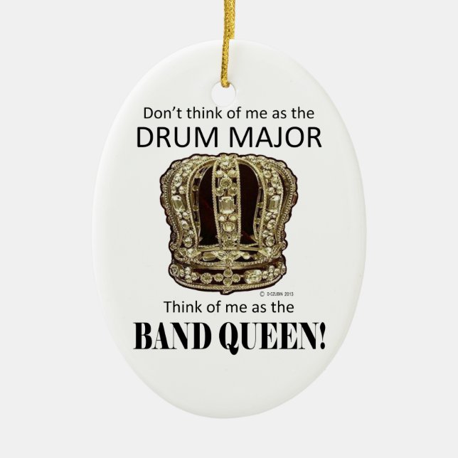 Drum Major Queen Ceramic Ornament (Front)