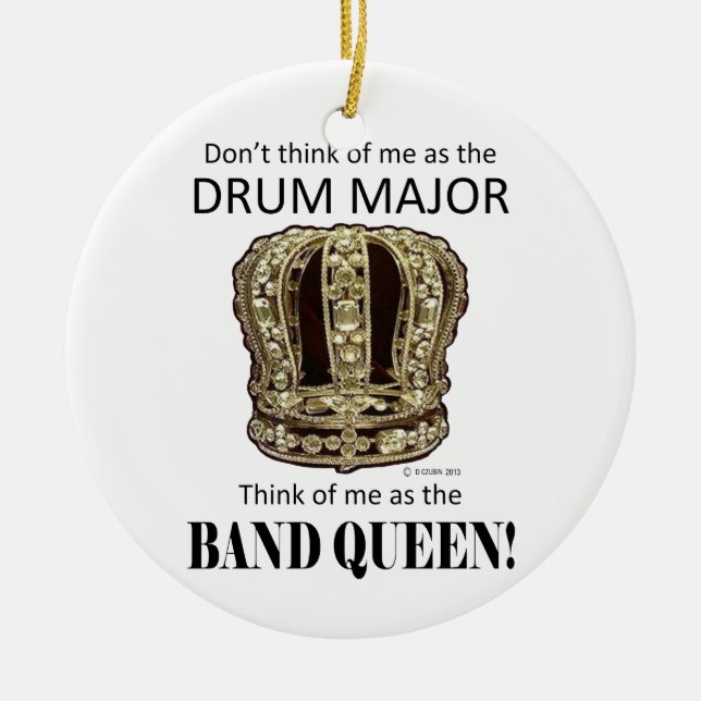 Drum Major Queen Ceramic Ornament (Front)