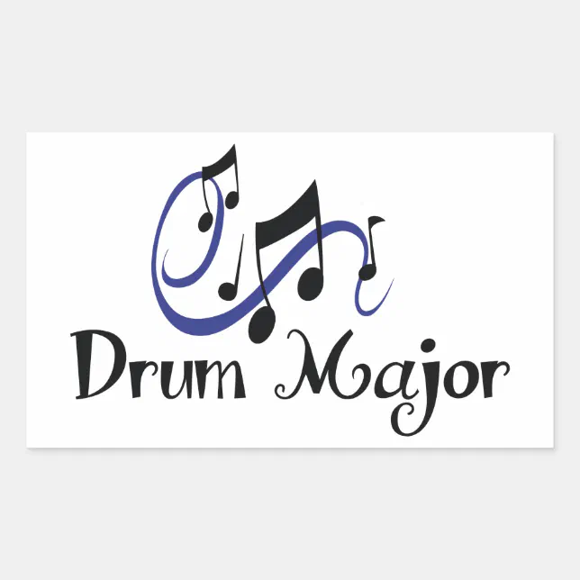Drum Major Rectangular Sticker Zazzle