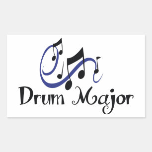 Drum Major Rectangular Sticker