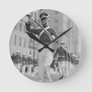 Drum Major Round Clock
