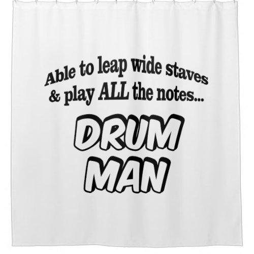 Drum Man _ Music Superhero Shower Curtain