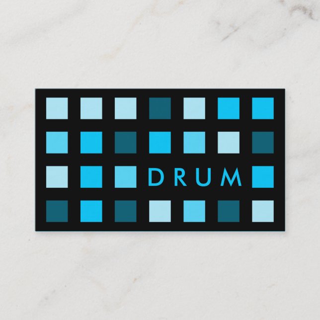DRUM (mod squares) Business Card (Front)