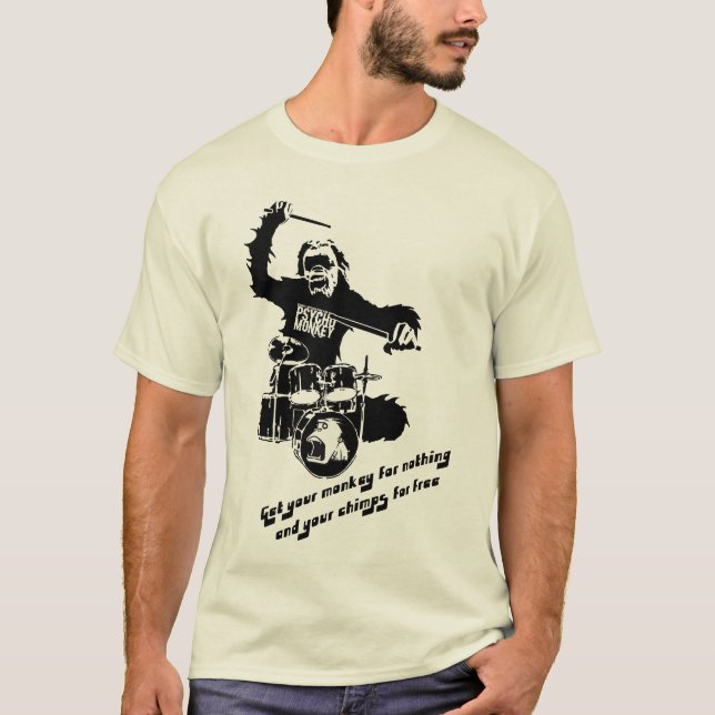drum monkey psychomonkey T-Shirt (Front)