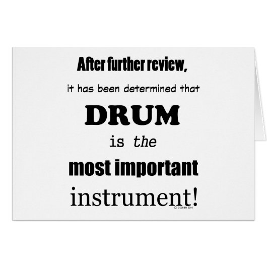 Drum Most Important Instrument Cards (Front Horizontal)