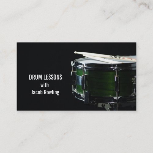 Drum Music Lessons Business Card