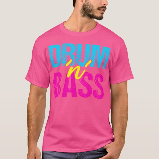 Drum N Bass - Edm Rave Stylish Dj Raver T-Shirt (Front)