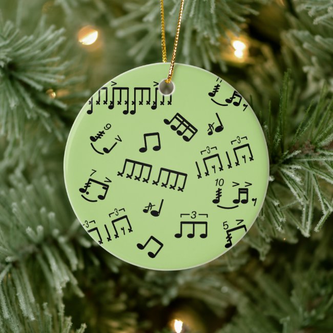 Drum Notes Ornament for Drummer Customisable Text