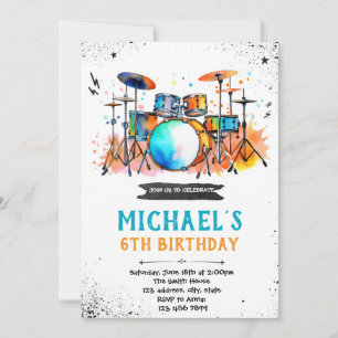 Drum party invitation