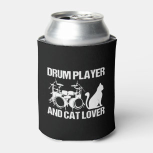 Drum Player And Cat Lover Drumming Musician Drums Can Cooler