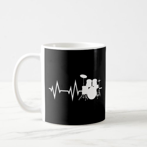 Drum Player Heartbeat Drummers Drumming   Graphic  Coffee Mug