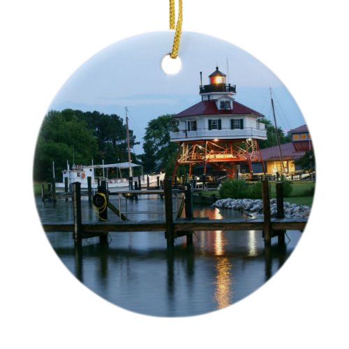 Drum Point Lighthouse Ceramic Ornament