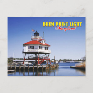 Drum Point lighthouse, Maryland Postcard