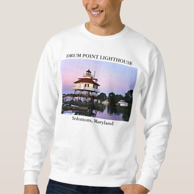 Drum Point Lighthouse, Solomons Maryland Sweatshirt (Front)