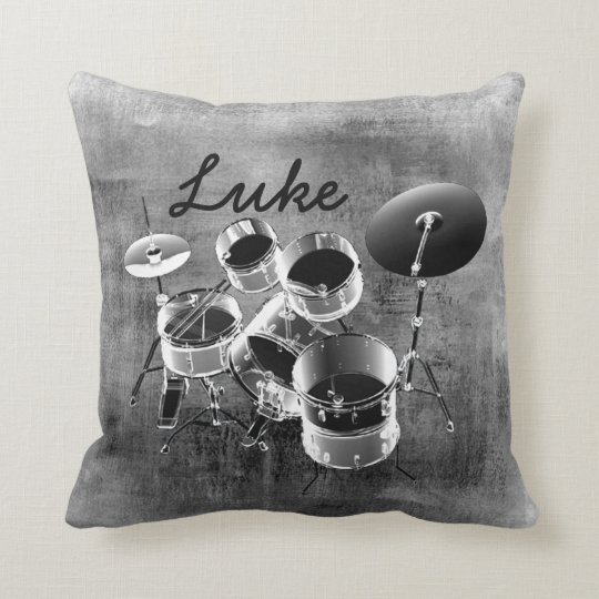 Drum Set/Artsy Personalized Pillow