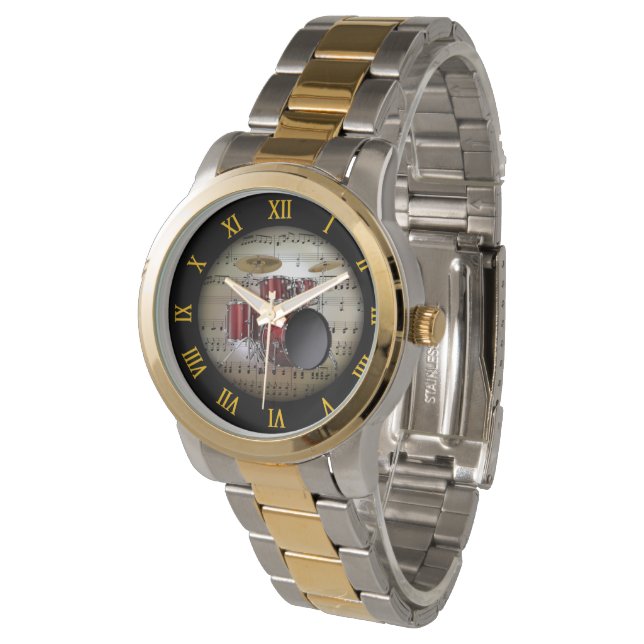 Drum Set ~ Background “The Musical Planet” * ~ Watch (Angled)